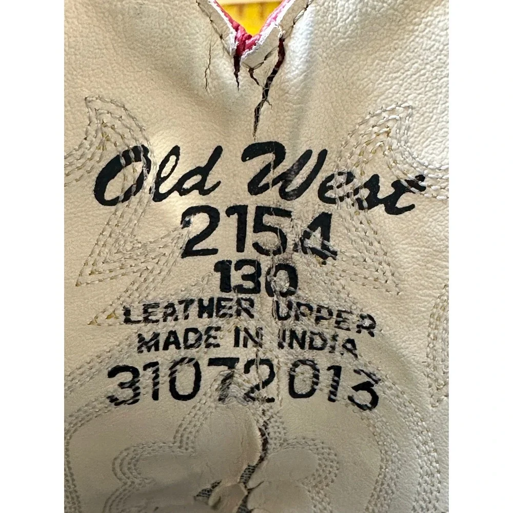Old West Cowboy Boots Western Embroidery Kids 13 Brown Red